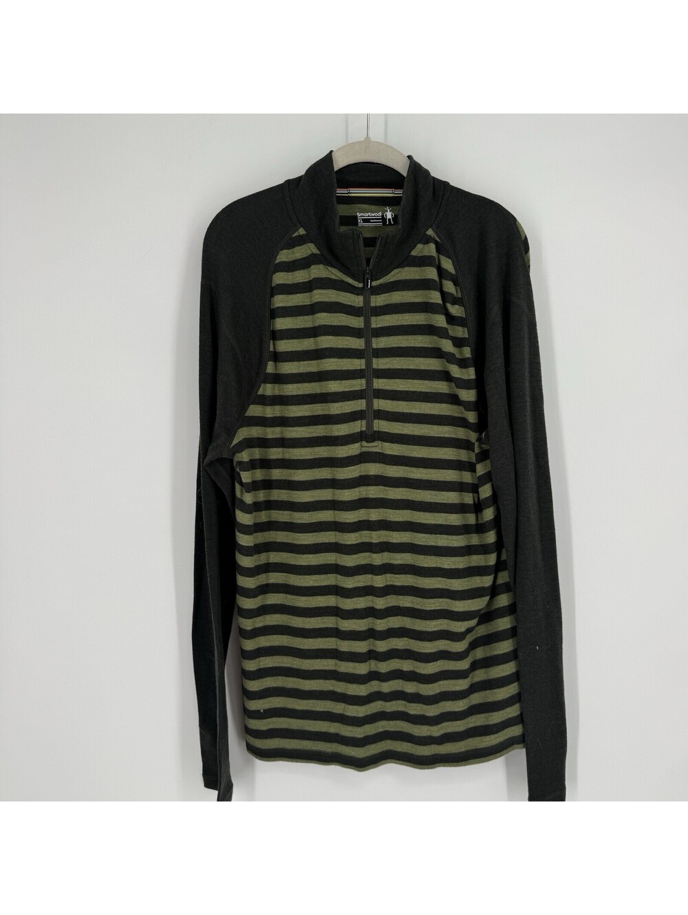 Smartwool jacket shirt mens XL green NTS mid 250 pattern zip merino wool hiking
